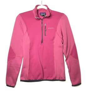Patagonia Piton Hybrid Fleece Women's Soft Shell Half Zip Jacket Pink Size Small